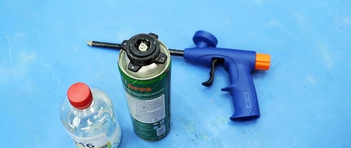 How to make cleaning a gun with polyurethane foam much cheaper