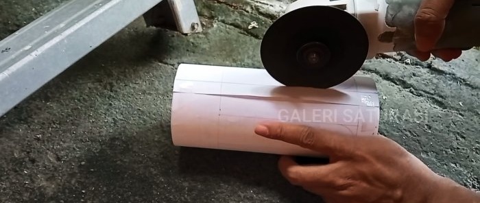 How to make a modern garden lamp for pennies from PVC pipe