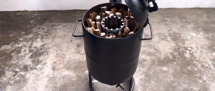 How to make a turbo oven with adjustable flame and one-time loading