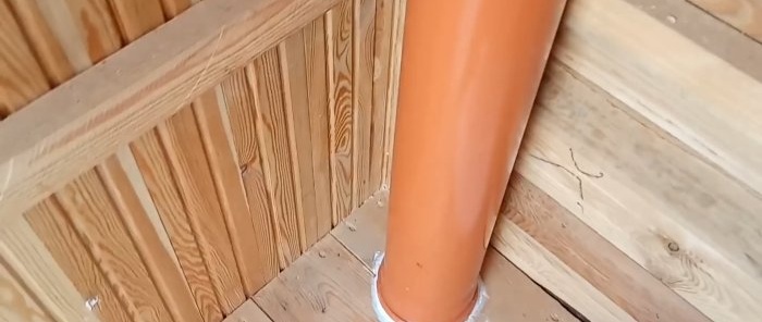 How to make ventilation in an outdoor toilet from PVC pipes and forget about unpleasant odors