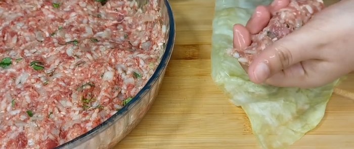 Delicious cabbage rolls according to a Chinese recipe