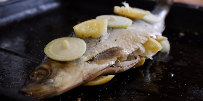 Herring baked in the oven