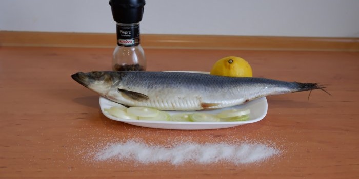 Herring baked in the oven