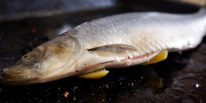 Herring baked in the oven