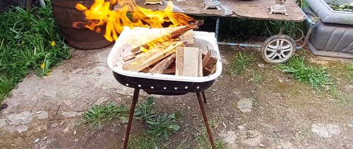 How to make an awesome barbecue from an old sink without much effort and expense