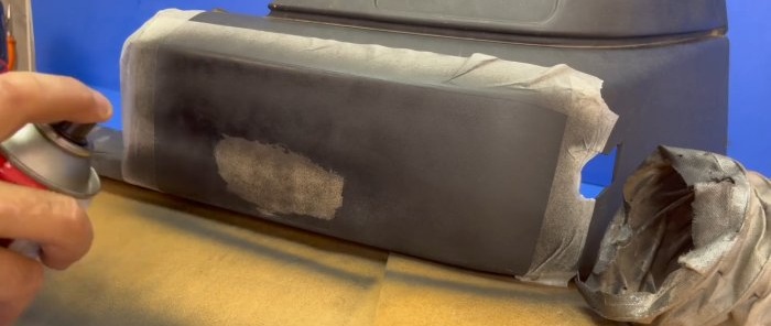 How to properly restore a damaged plastic bumper using available materials