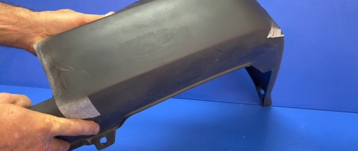 How to properly restore a damaged plastic bumper using available materials