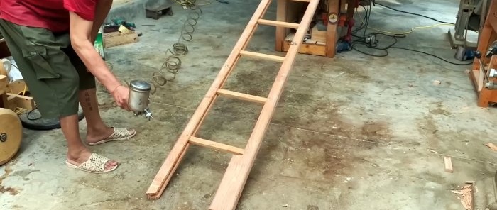 How to make a folding ladder from wood