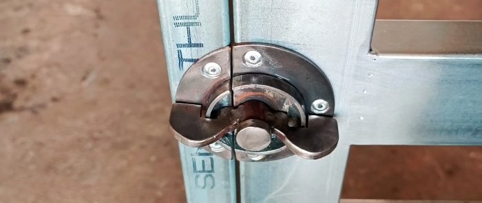 How to make a latch for a carriage-type door from leftover metal