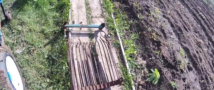 DIY potato digger from trash