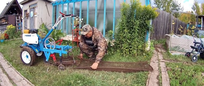 DIY potato digger from trash