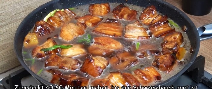 How to cook pork belly using a restaurant recipe