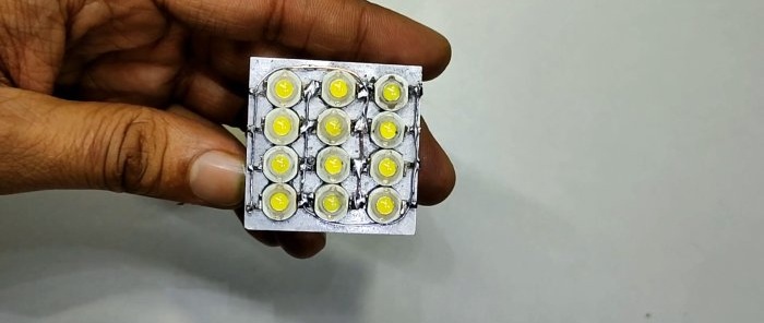 How to make a powerful 12W LED flashlight