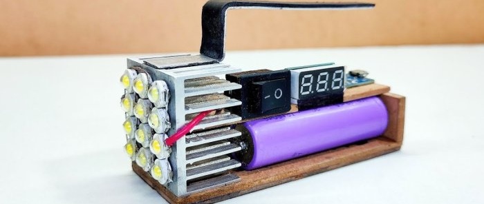 How to make a powerful 12W LED flashlight