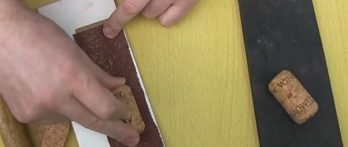 How to make a knife handle from corks