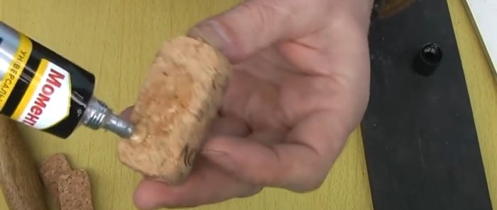 How to make a knife handle from corks