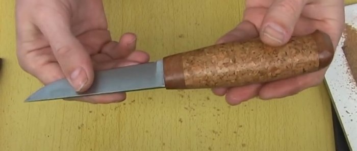 How to make a knife handle from corks