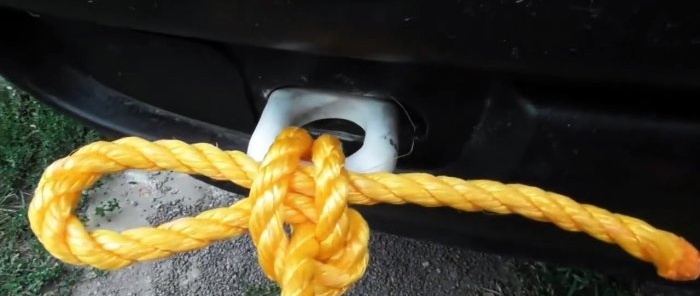 Nodo di traino autostringente che si scioglie con un solo movimento