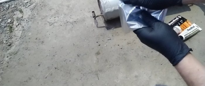 How to restore a burnt-out car muffler without welding