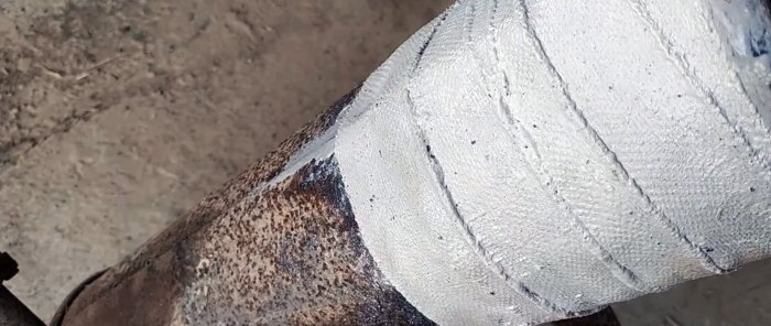 How to restore a burnt-out car muffler without welding