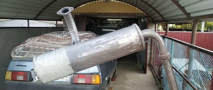 How to restore a burnt-out car muffler without welding