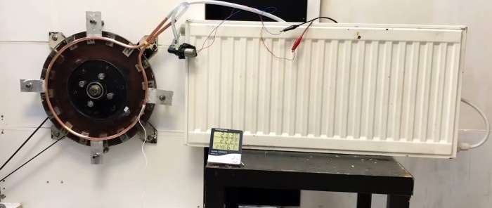 Heating using an electric motor of a washing machine