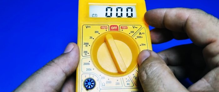 Tired of changing batteries in a multimeter How to switch to a battery with a charging system