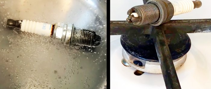 How to clean spark plugs without long soaking