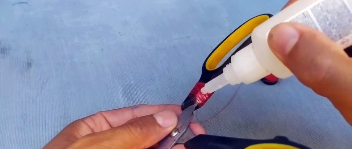 How to repair a broken scissor handle