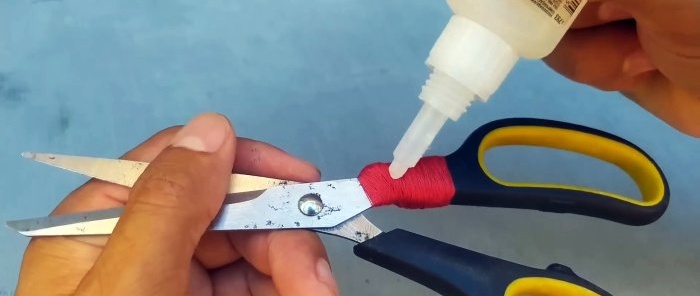 How to repair a broken scissor handle