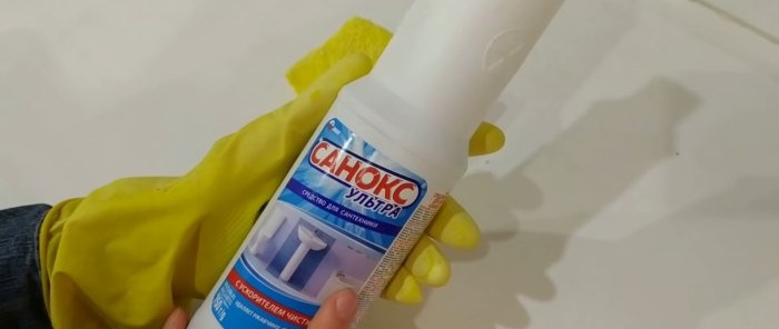 How to clean a window sill from dirt, yellow glue and other contaminants