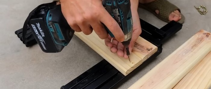 Compact folding chair table made of square profile