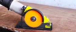 How to make a hand-held circular saw from a grinder using simple and affordable materials