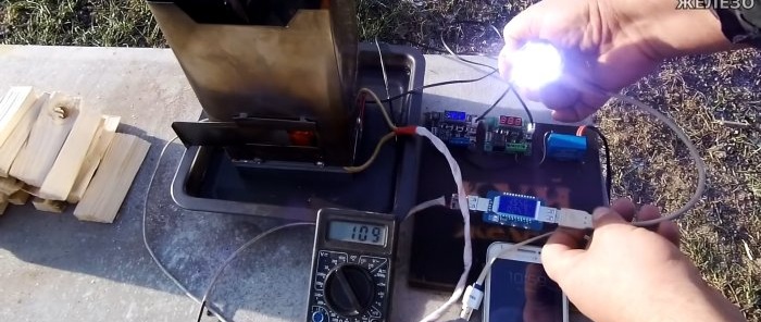 How to make a mini thermal power plant for a fire Lighting and charging gadgets far from civilization