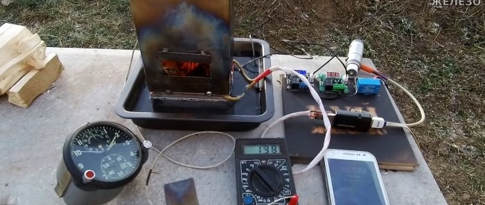 How to make a mini thermal power plant for a fire Lighting and charging gadgets far from civilization