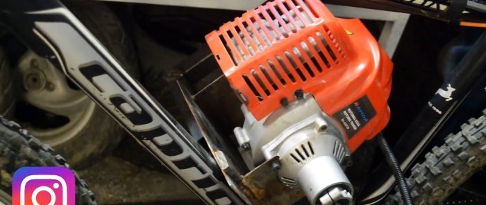 How to install a trimmer engine on a bicycle