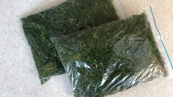 How to freeze dill, parsley and other greens - basic rules