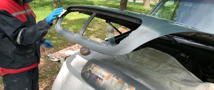 How to paint a car without a garage, even in the forest