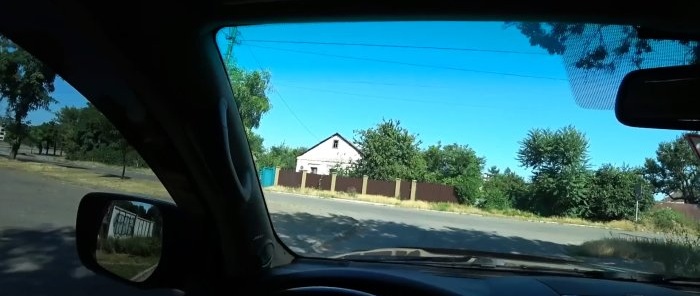 A cheap way to make a car windshield perfectly transparent