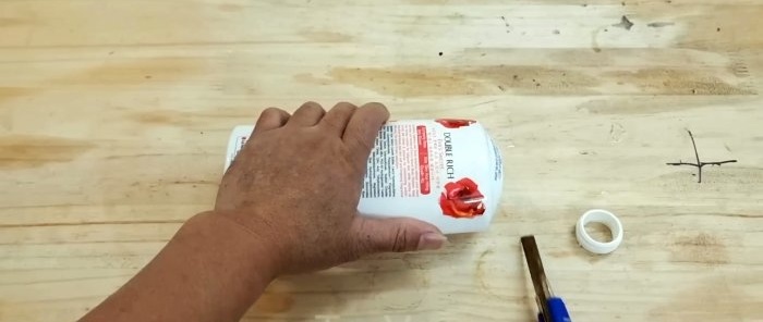 How to make a stationary dispenser from a regular bottle